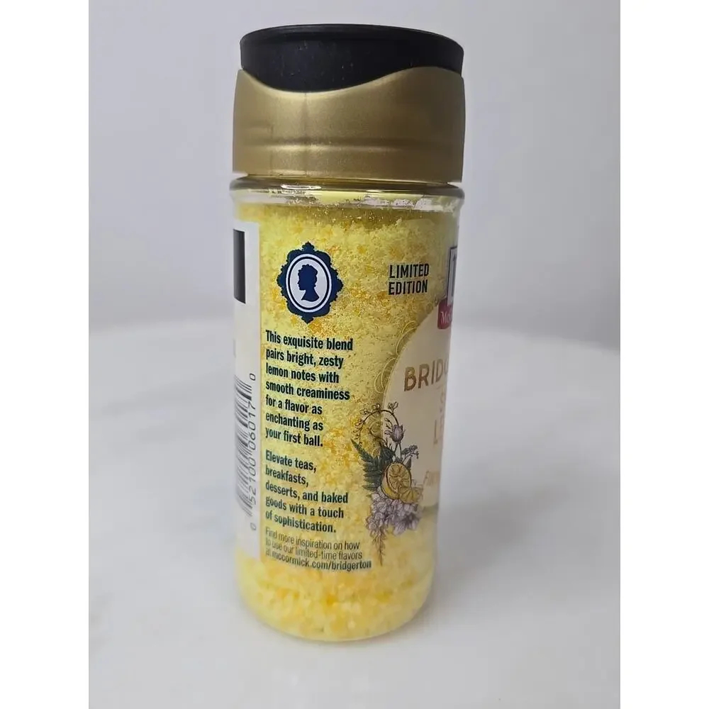 McCormick x Bridgerton 3.45 oz Finishing Sugar Bottle, Sweet Lemon NEW